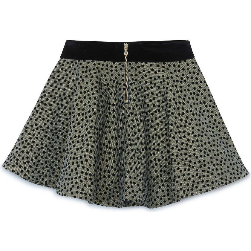 TARTINE ET CHOCOLAT POLKA DOT SKIRT - BLACK