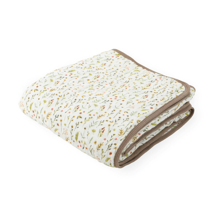 Original Organic Cotton Muslin Quilt - Floral Field