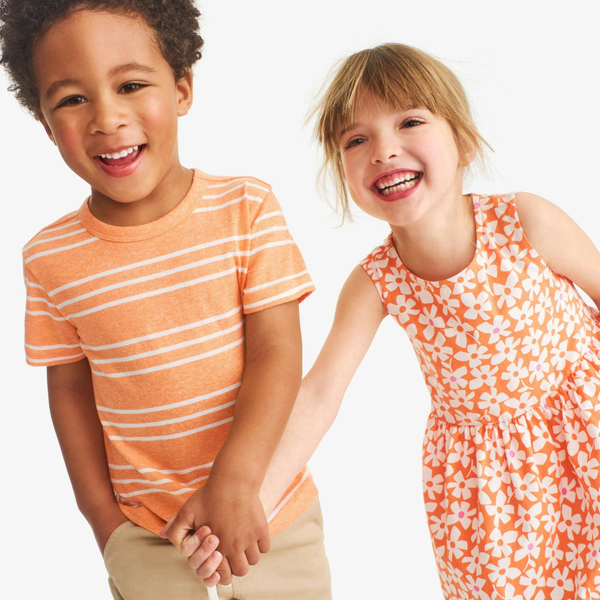 Kids recess dress in blooms