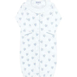 Blue Heart Print Converter Gown