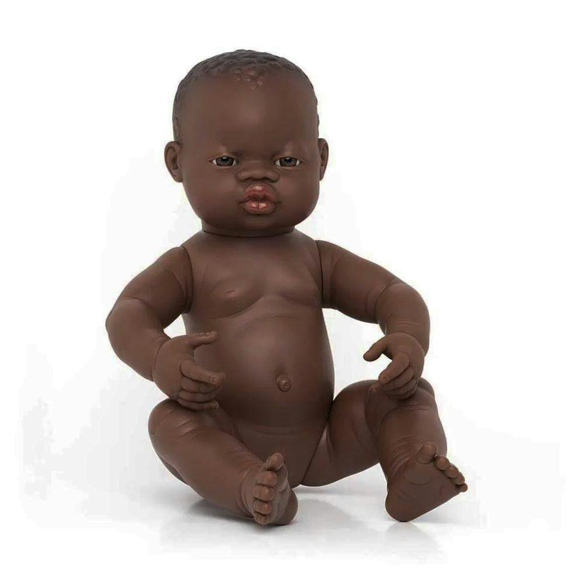Newborn Baby Girl Doll - African - 15 3/4"