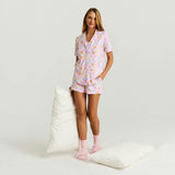 Shelly Pink Women's Luxe Pajama Short Set