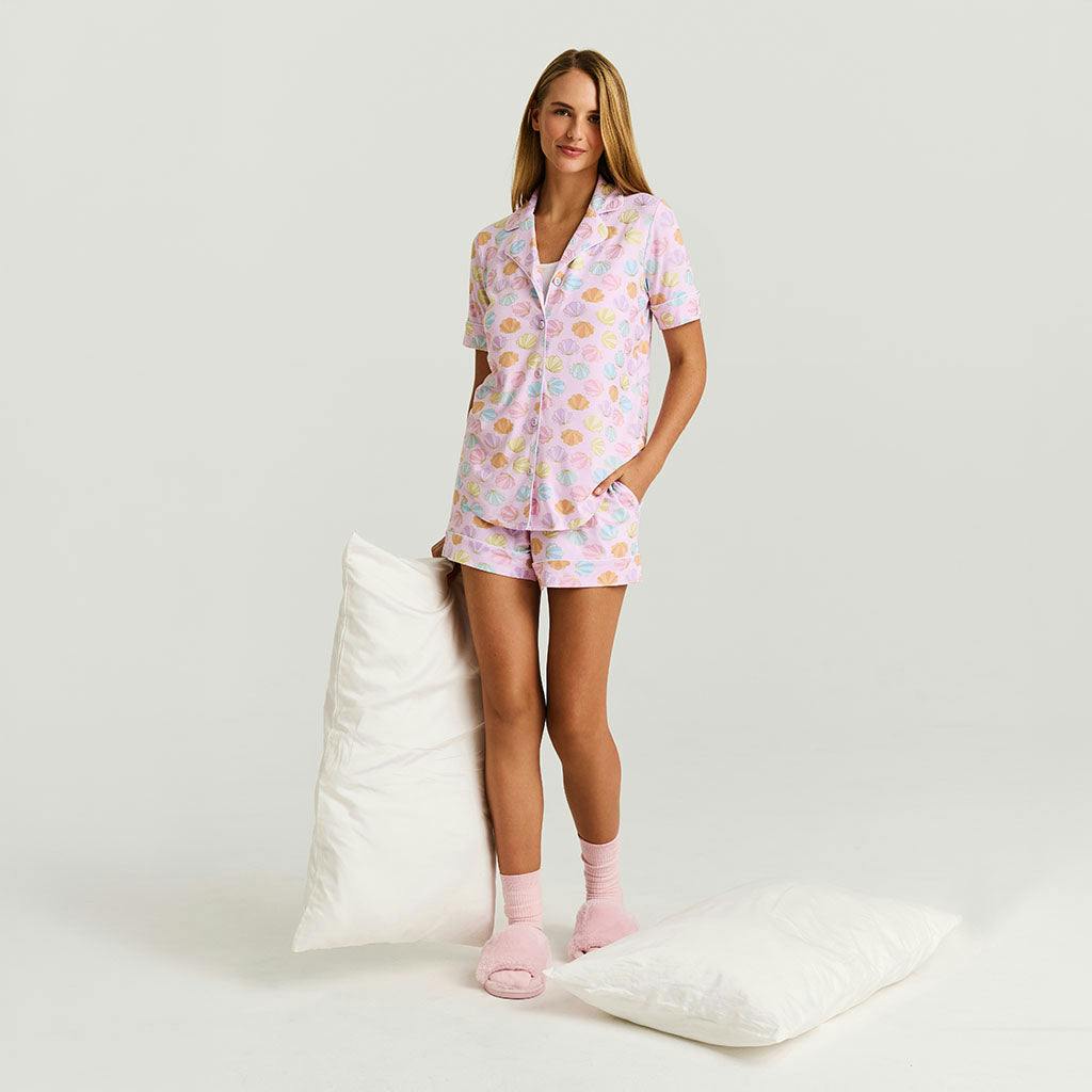 Shelly Pink Women's Luxe Pajama Short Set