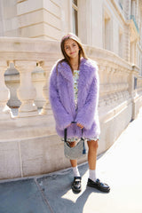 Lavender Haze Faux Fur Coat