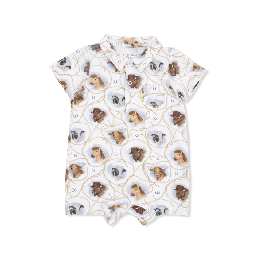 Farm Animals Rope Cameos Uni - Polo Shortie