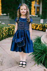 SOFIA SAPHIR SMOCKED DRESS