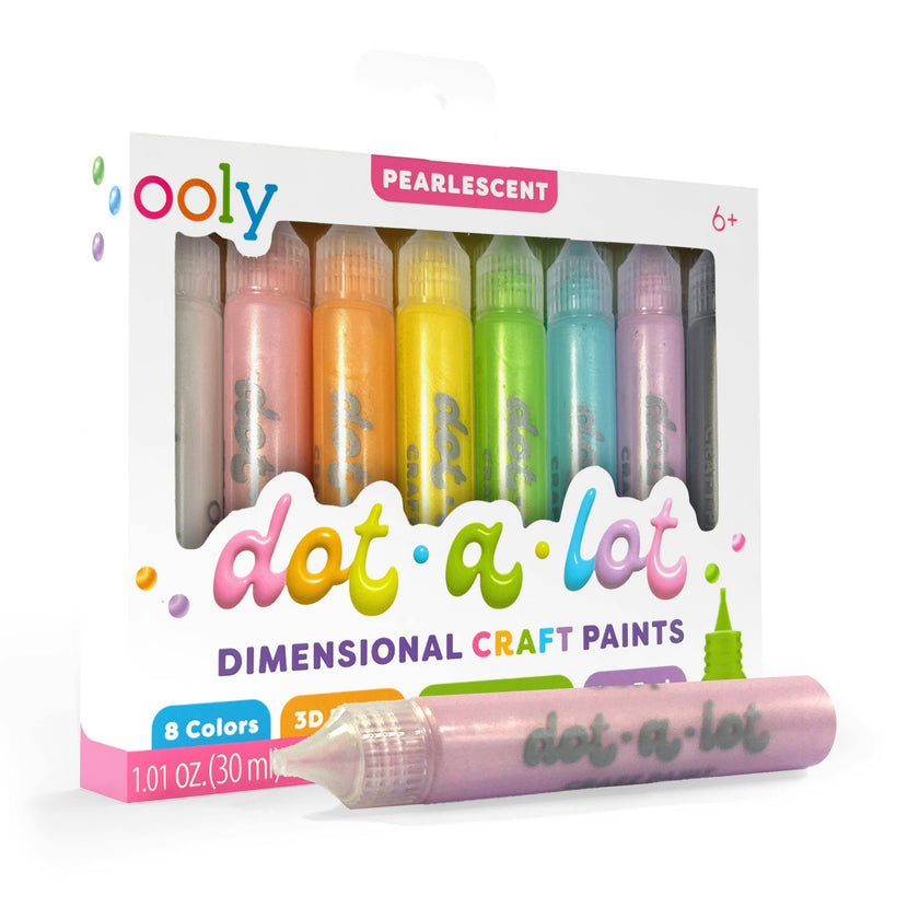 Dot-a-Lot 3D Dimensional Craft Paint - Pearlescent - Set of 8