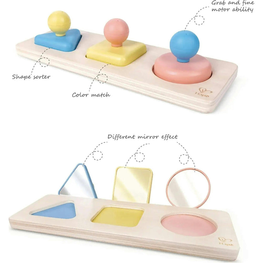 : Wooden Montessori Mirror S Puzzle Sensory Toy