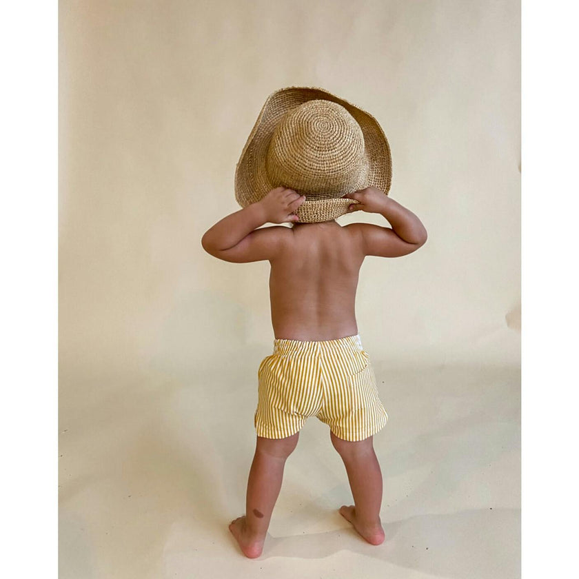 Canary Stripe Mini Boardshort