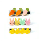 Bunnies Carrots and Chicks Hair Clips -SPR