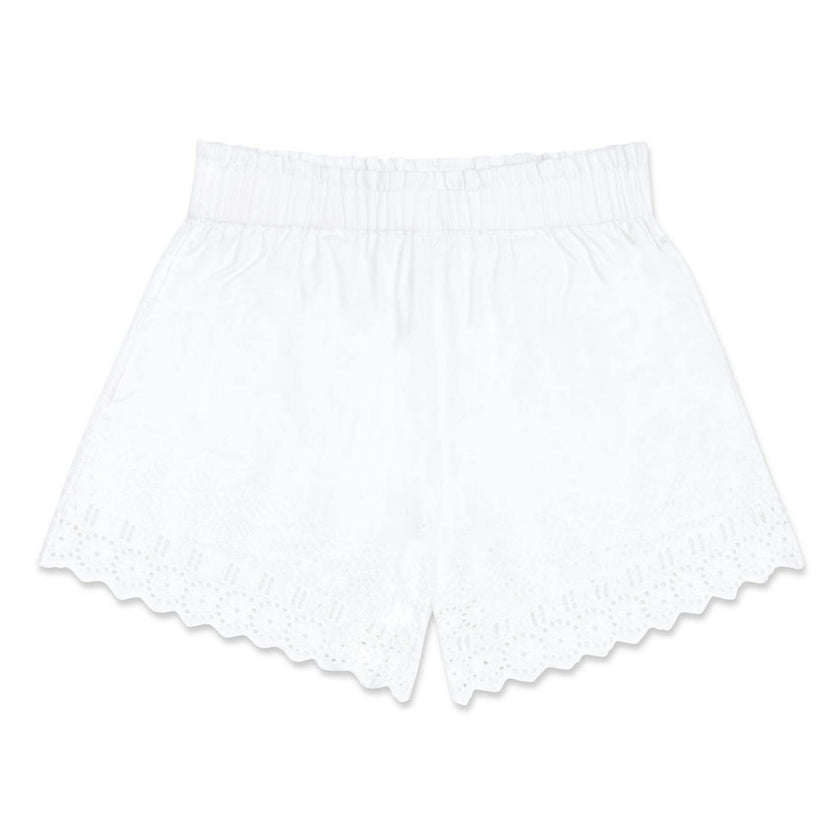 women's white schiffly shorts