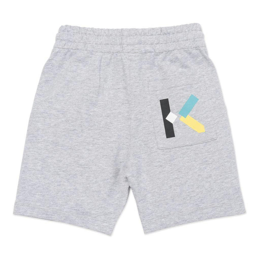 Grey Marl Logo Bermuda Shorts