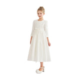 White Marindel Lace & Tulle Dress