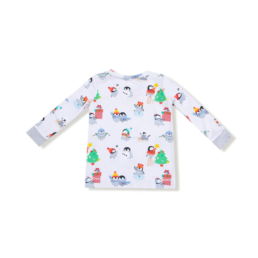 Holiday Penguins - Long Sleeve Loungewear Set