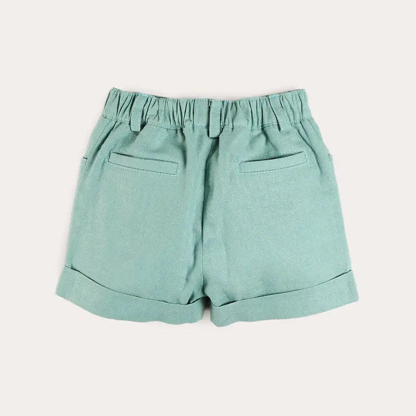 Plain Insignia Elasticated Waistband Shorts in Sage Green (12mths-4yrs)