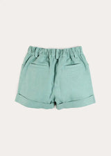 Plain Insignia Elasticated Waistband Shorts in Sage Green (12mths-4yrs)