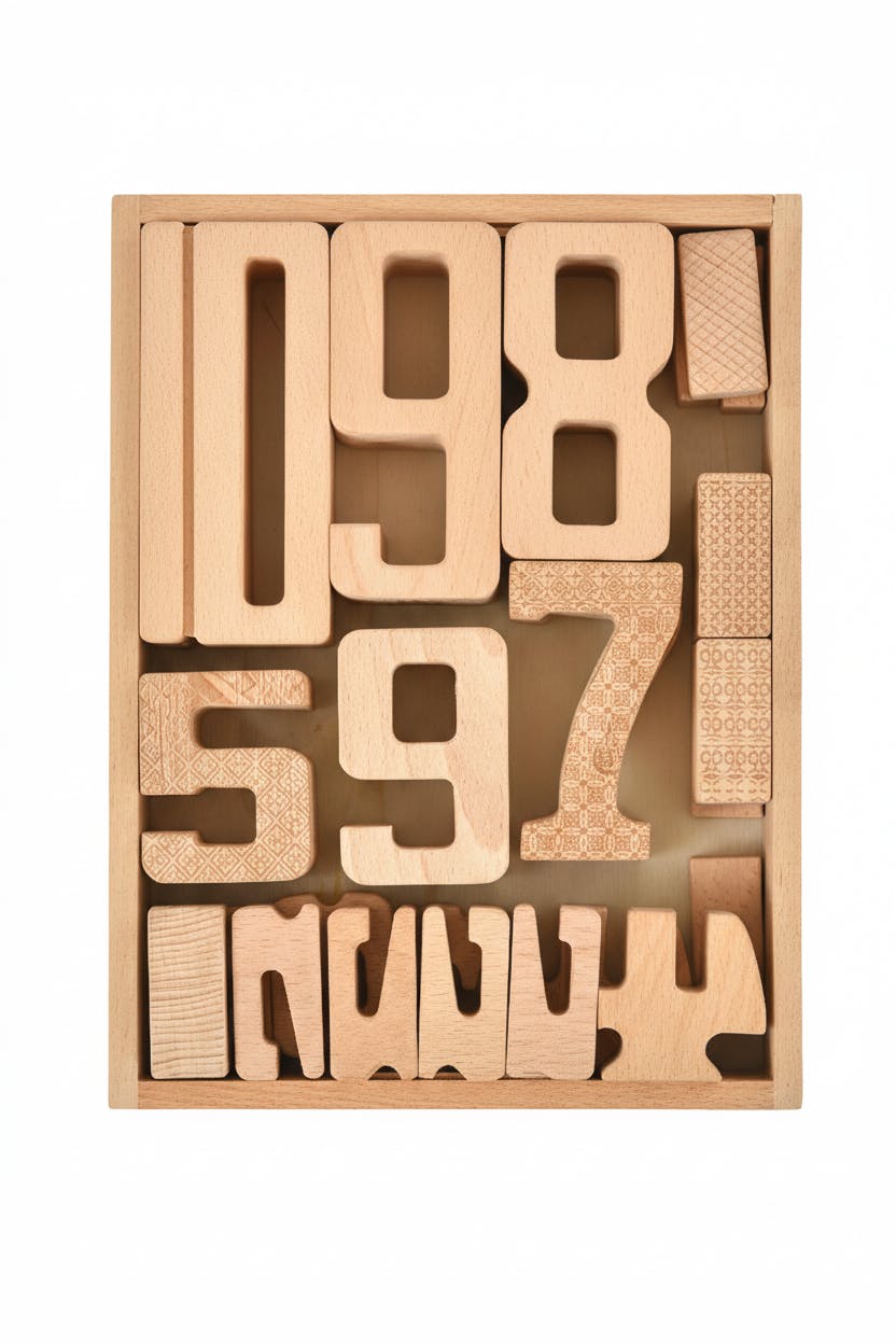 Avenlur Montessori Wooden Number Height Blocks – Self-Correcting Math Learning Set