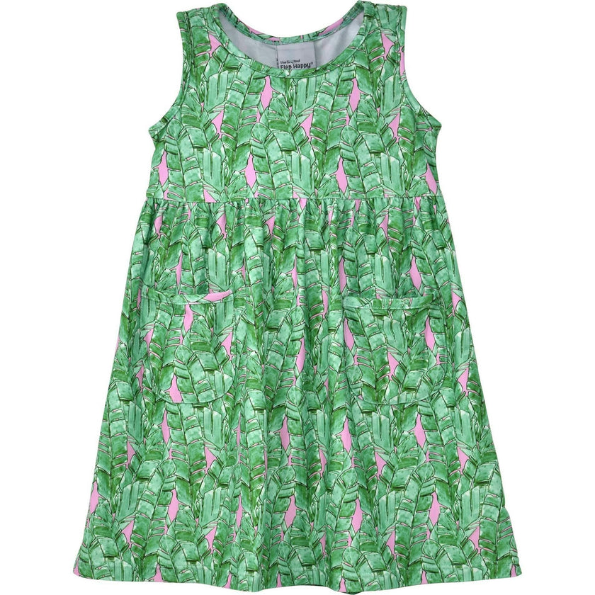 UPF 50+ Dahlia Sleeveless Tee Dress w/ Pockets