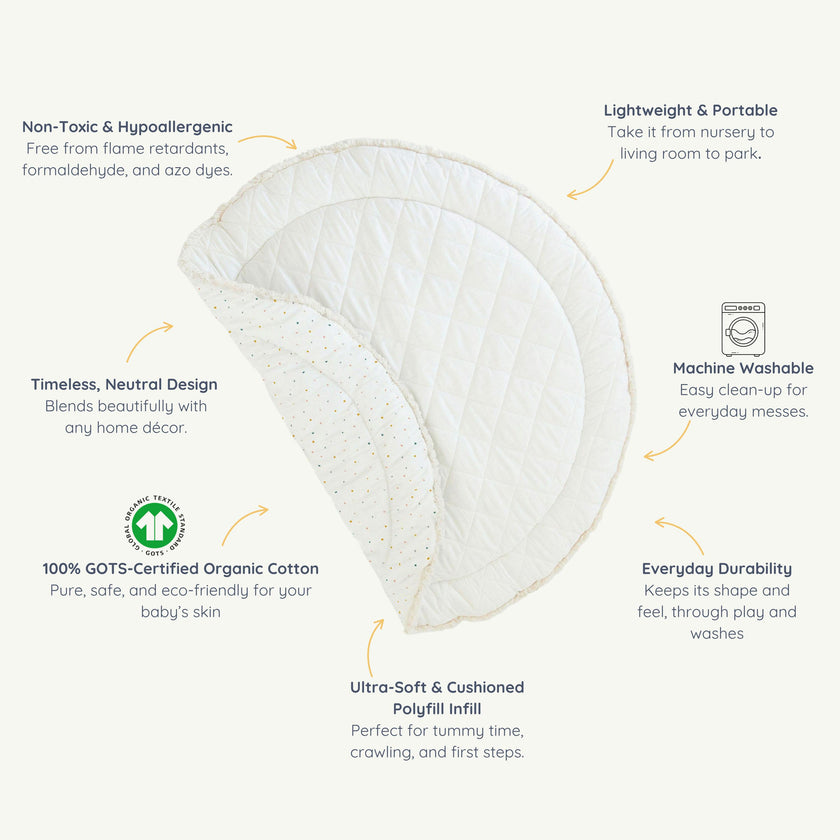Organic Cotton Quilted Play Mat