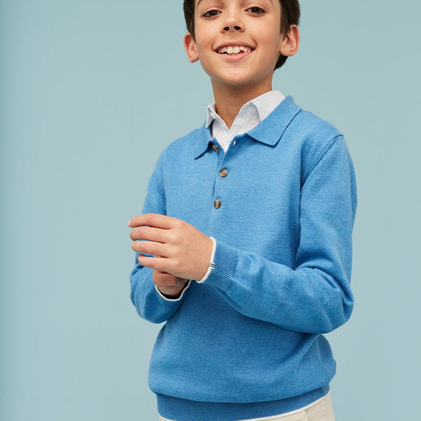 Cotton Polo Jumper