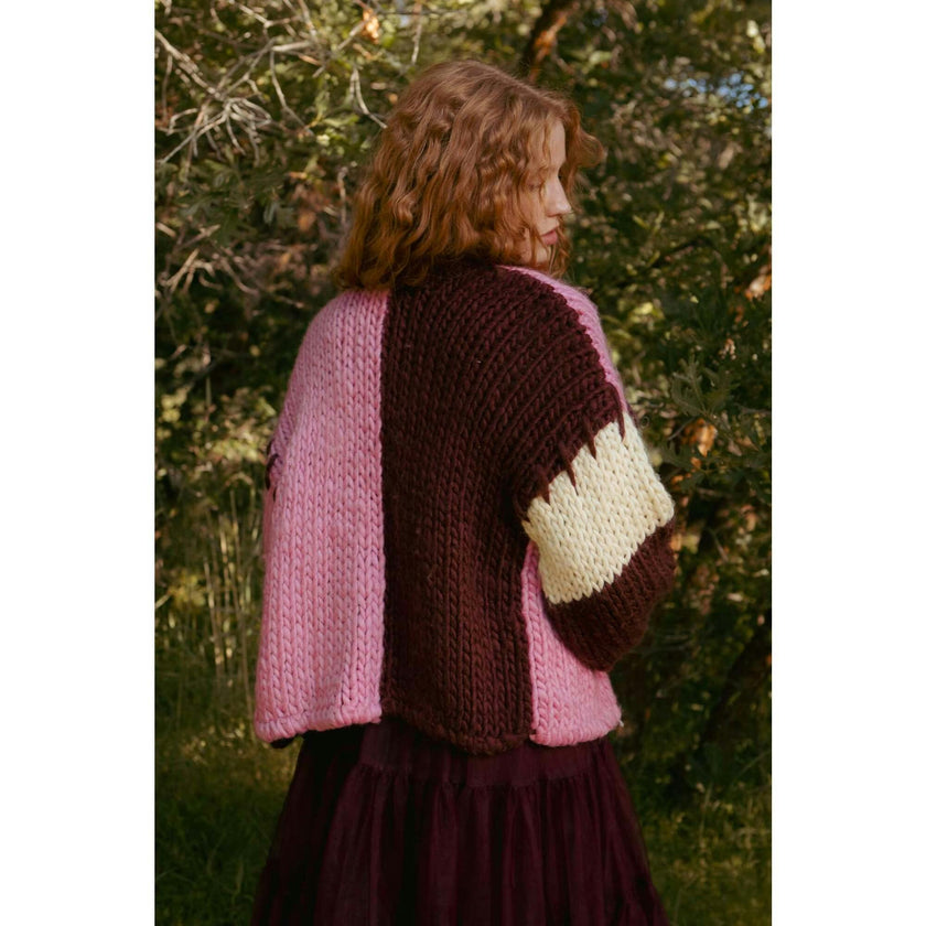 Marissa Sweater in Pink & Red
