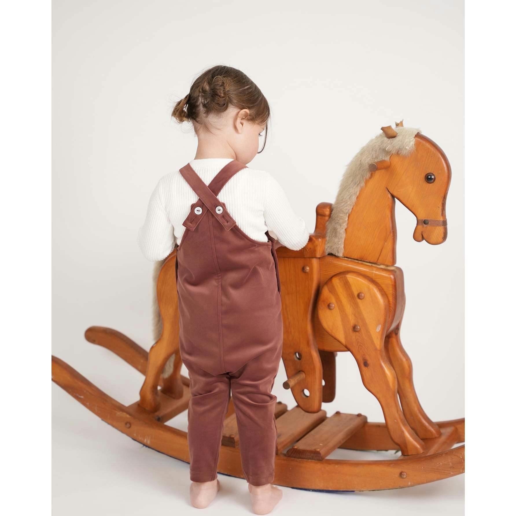 Velvet Butter Shoulder Strap Overalls