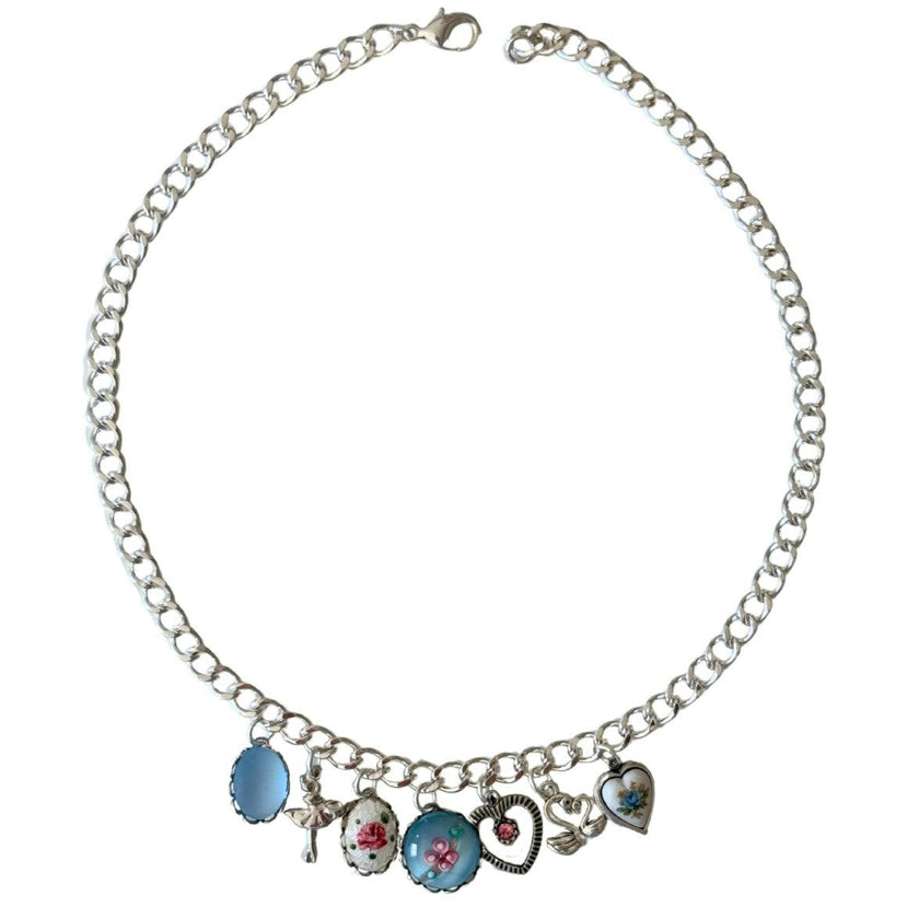 Ella Silver Vintage Charm Necklace