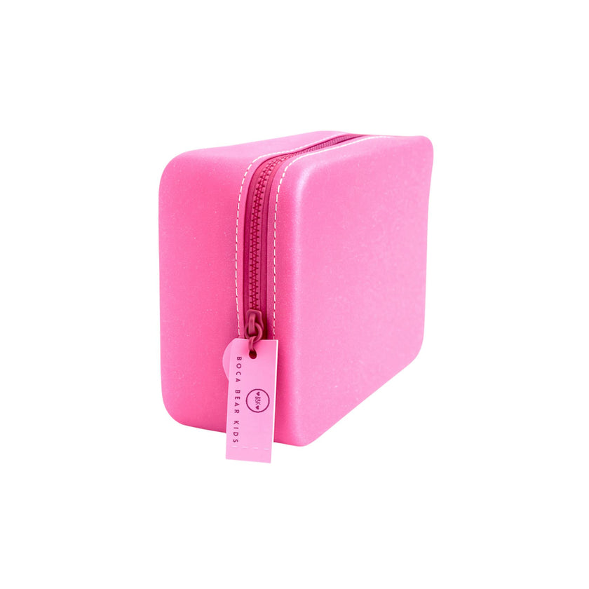 Glitter Gel Zipper Pouch Pink