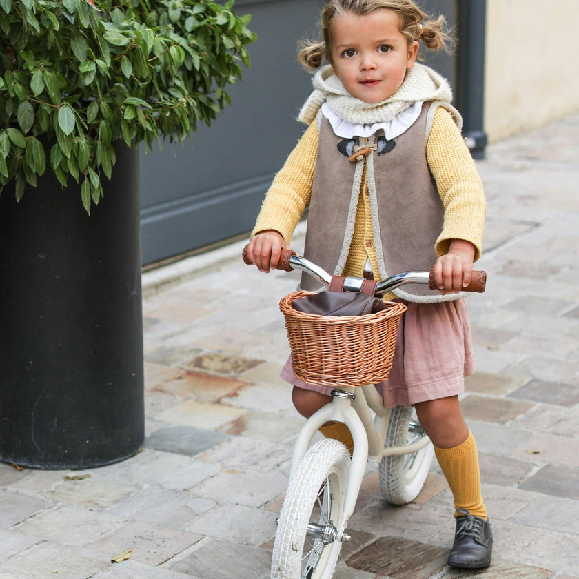 Bicycle BALANCE BIKE Ivory White + Helmet