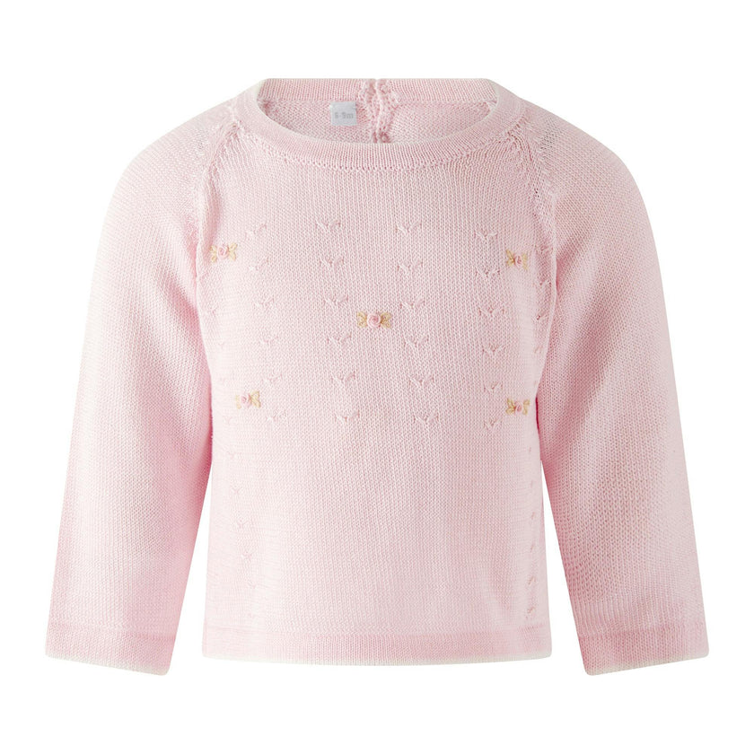 Pima Crochet Rose Knit Set
