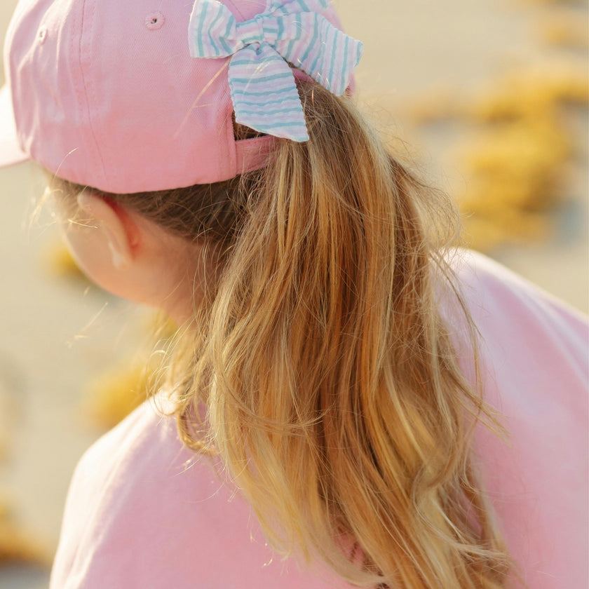 Rainbow Sparkle Bow Baseball Hat