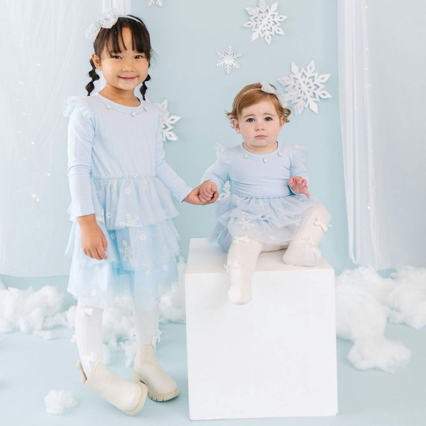 Glitter Snowflake Bow Headband