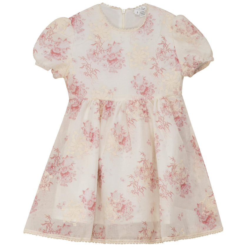 Woven Flower Embroidered Dress