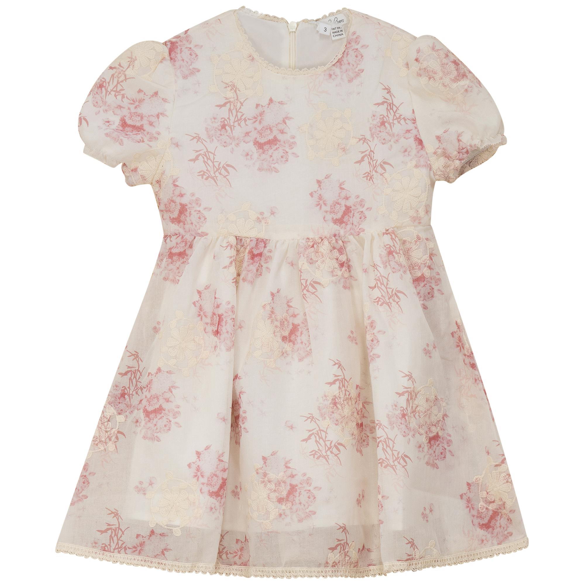 Woven Flower Embroidered Dress