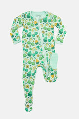 Soft & Stretchy Zipper Footie - St. Patrick's Day