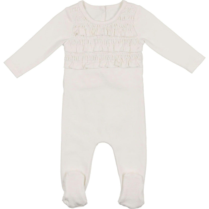 Ruffle Ruched Footie