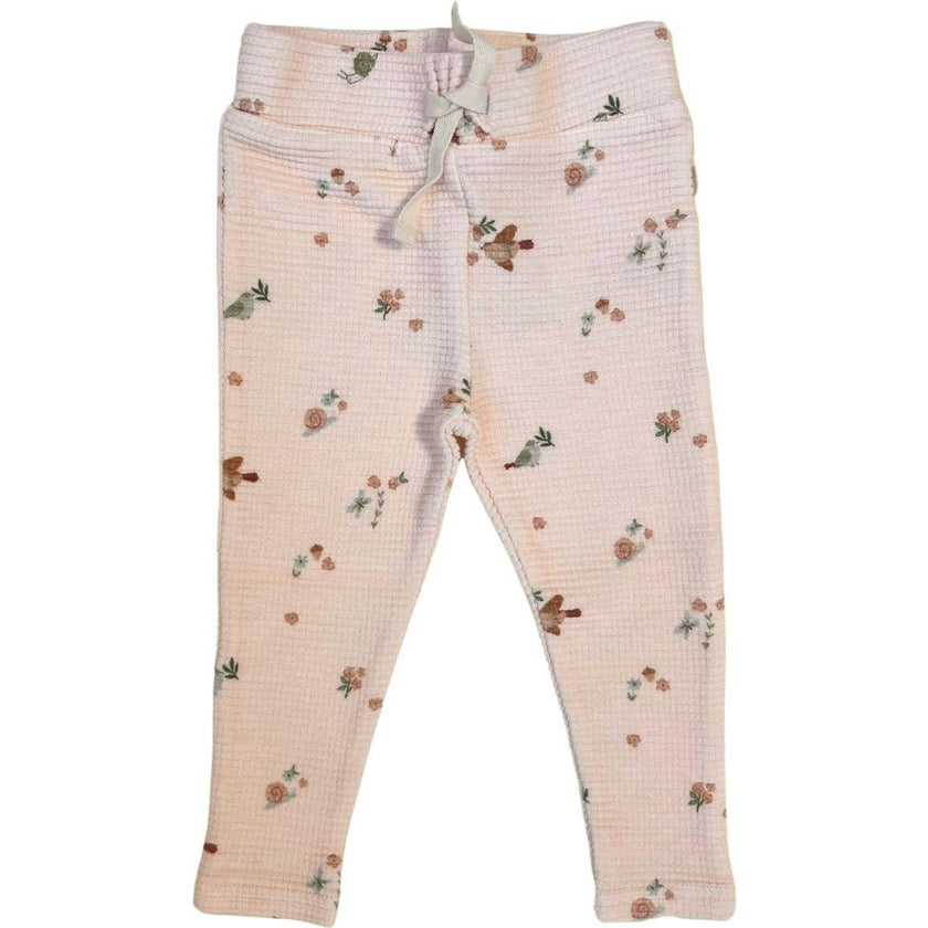 Organic Cotton Waffle Legging in Birds