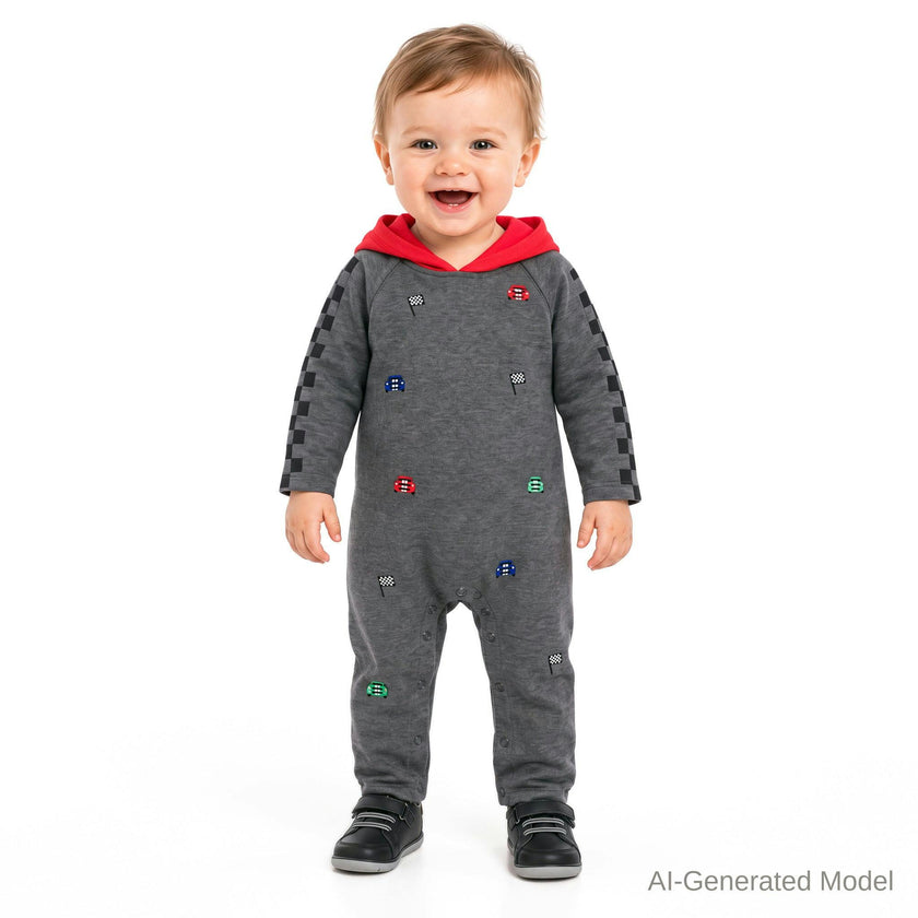 Infant Hooded Romper | Race Day