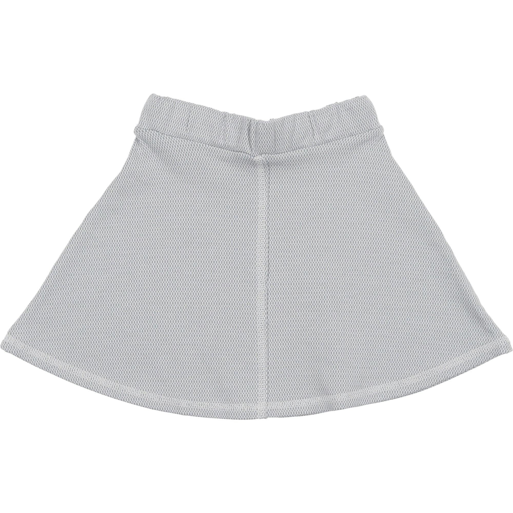 Micro-Grid Patterned Short Skirt