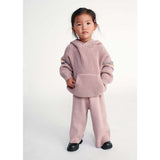 Chunky Ribbed Knit Elastic Waist Wide Leg Loose-Fit Pants