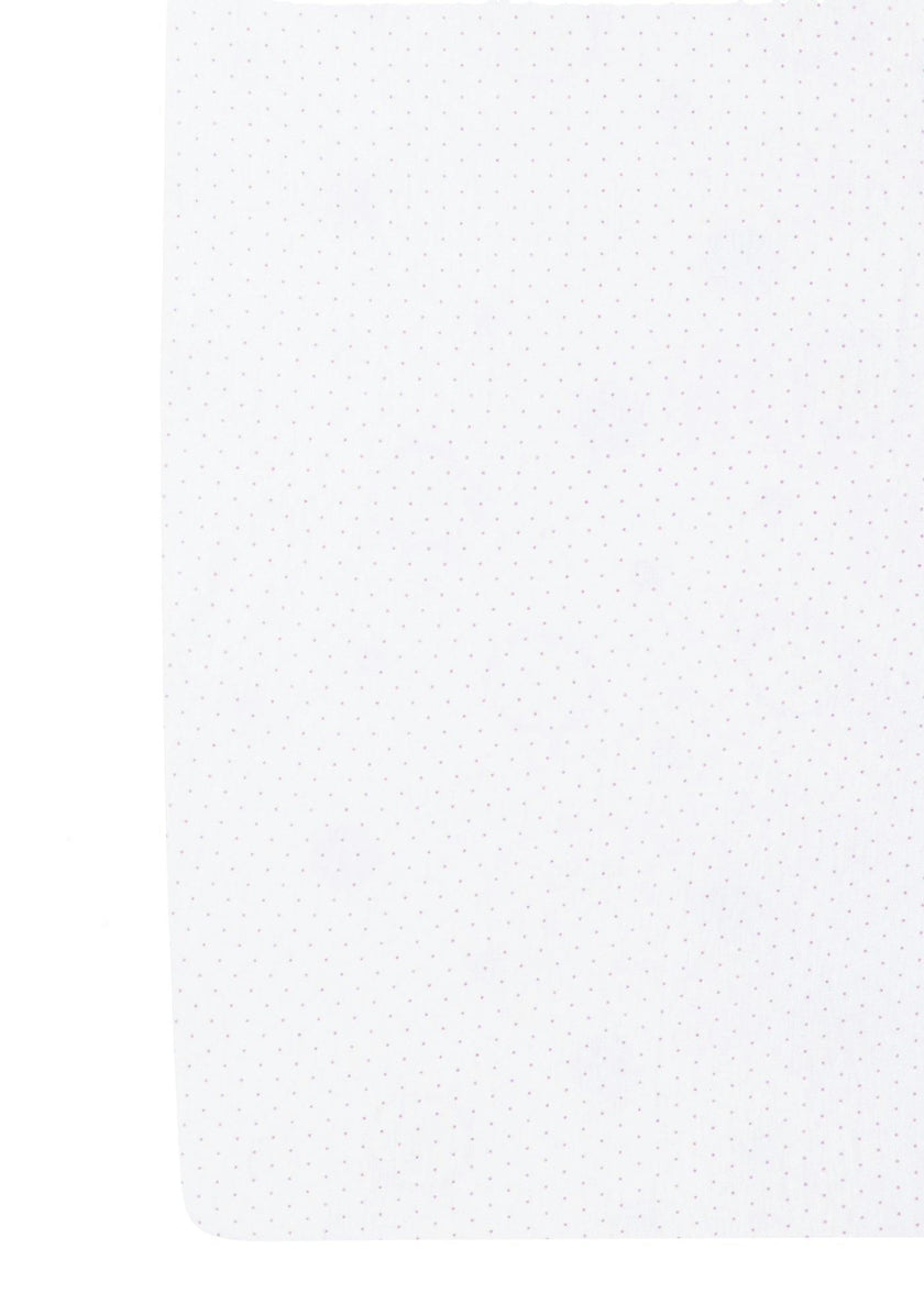 Pima Crib Sheet - Pink Micro Dot