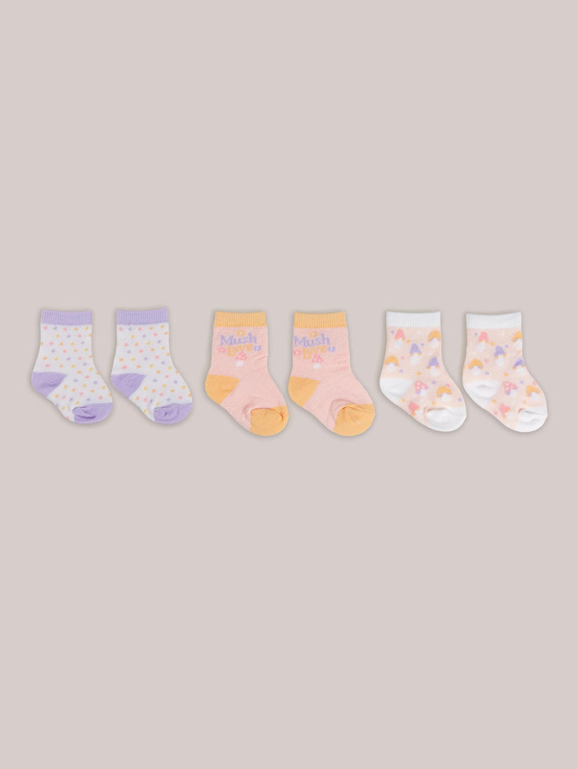 Baby Socks Trios With Zipper Wash Bag