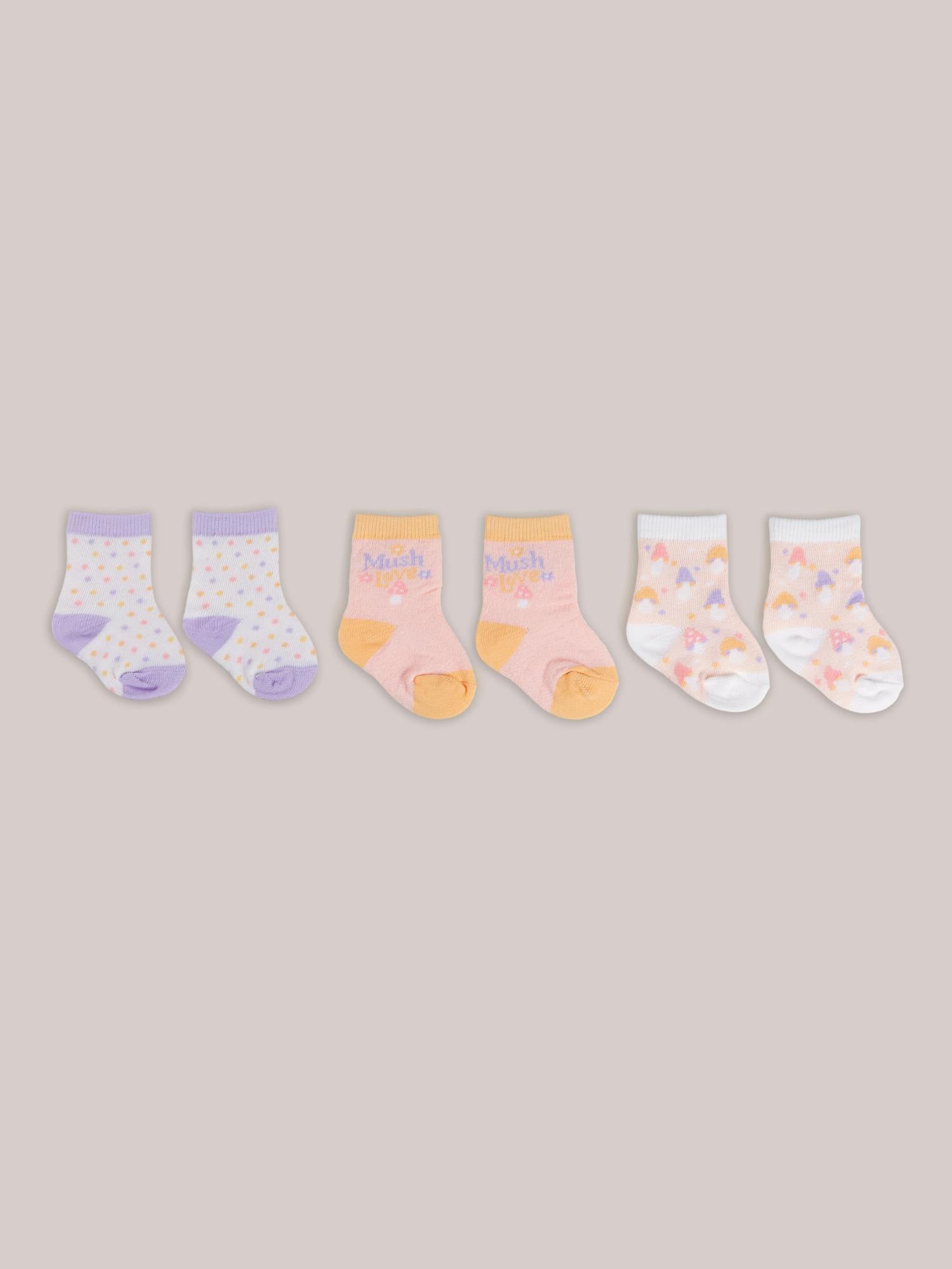 Baby Socks Trios With Zipper Wash Bag