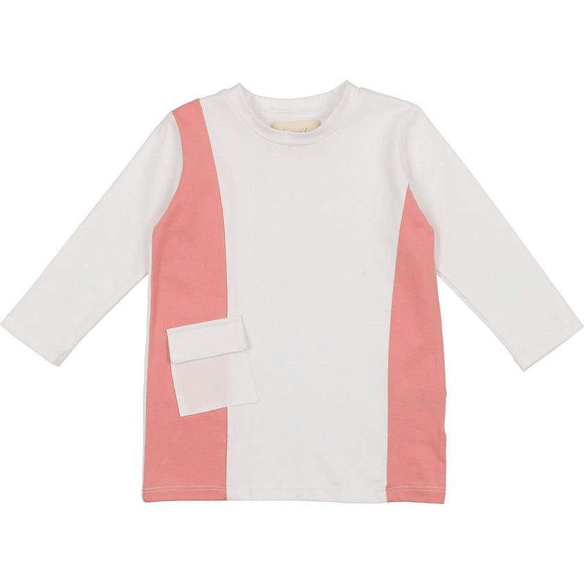 Colorblock Pocket 3-Quarter Sleeves Tee