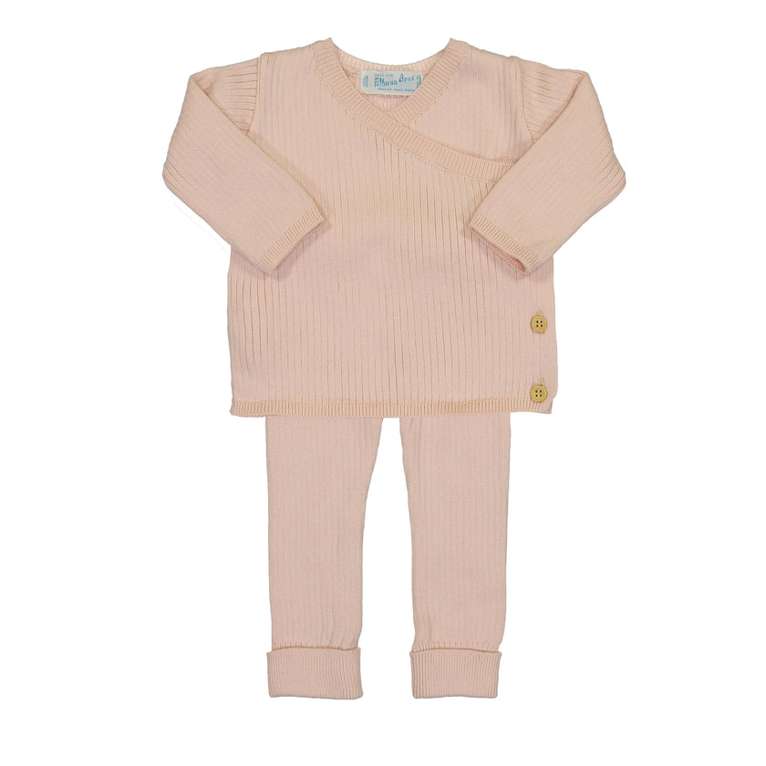 Ribbed Knit Wrap Set