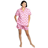 Women's Reindeer Pink Short PJ Set