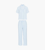 The Marina Pajama Set - Blue Petal Stripe