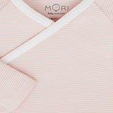 Long Sleeve Kimono Bodysuit - Blush Stripe