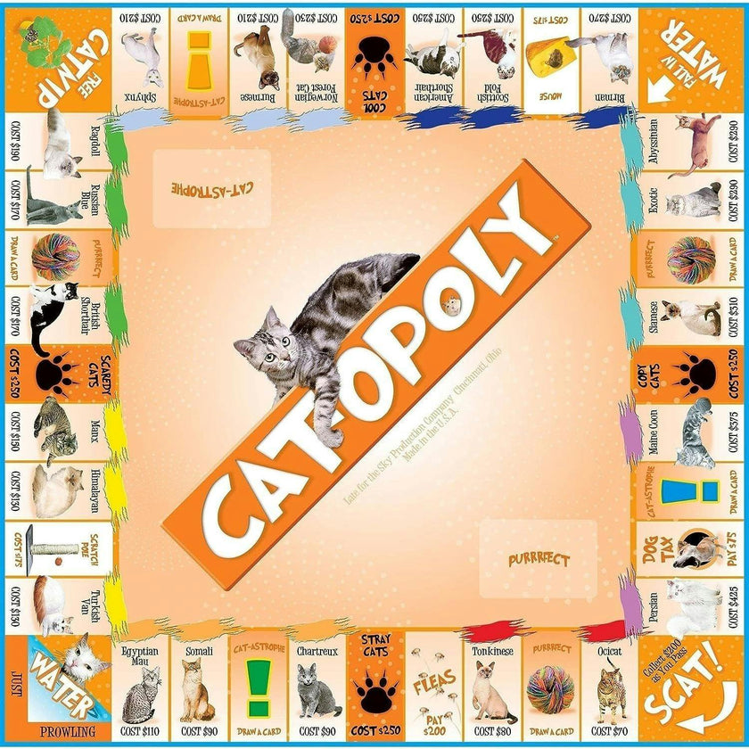 Late for the Sky Cat-Opoly Board Game