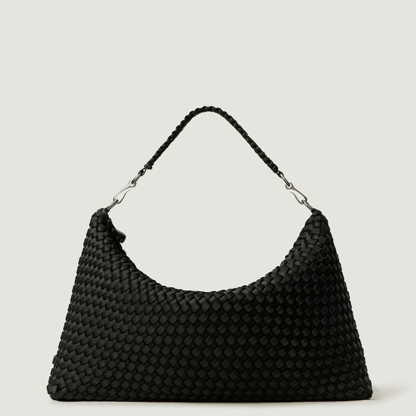 Porto Medium Half-Moon Bag | Onyx